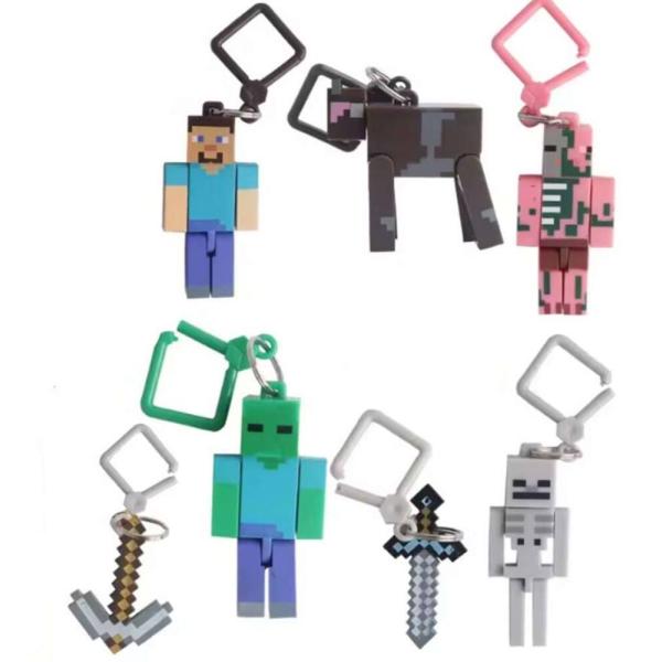 キーホルダー ドット ゲーム ブロック フィギュア おもちゃ ゲーム ファンギフ ツルハシ