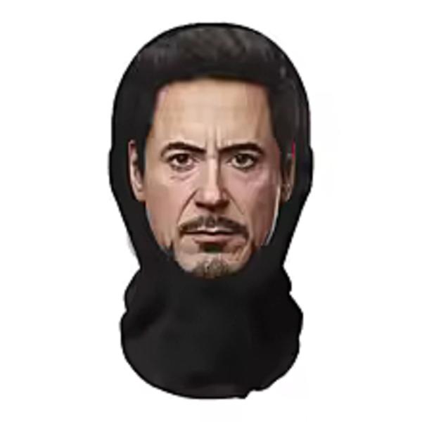 面白い3D フェイス プリントマスク 仮面 メッシュ  ロバートダウニーjr