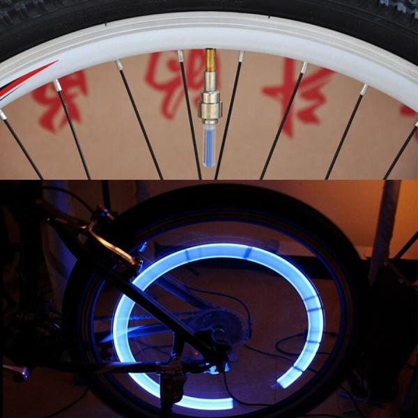 自転車 タイヤバルブ LEDライト バッテリーなし バイク ライト マウンテン ロードバイク LED...