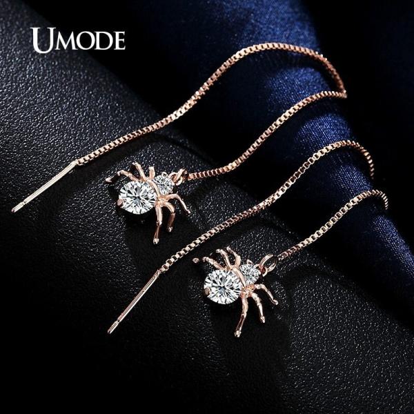 UMODE スパイダー ピアス ドロップピアス ローズゴールドカラー