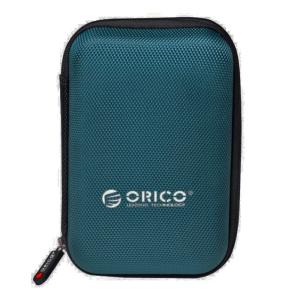オリコ 保護袋ボックス 2.5 インチ ハードケース 収納 保護ケース HDD SSD用|ブルー｜pandaz