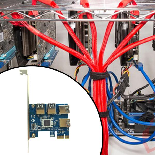 PCIE USB 3.0スロット・マルチプライヤー・ハブ・アダプター PCI Express ライザ...
