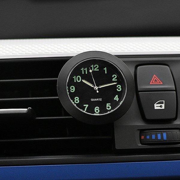 車用時計 車の装飾 インテリアウォッチ エアコン クリップ |ブラック