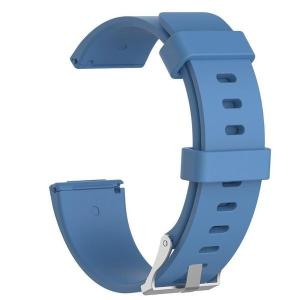 Fitbit 腕時計 交換ベルト 22? 時計バンド ラバー シリコン スポーツ ストラップ ブレスレ|スチールブルー-L