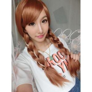 アナと雪の女王 アナ ウィッグセット 緑 コス...の詳細画像3