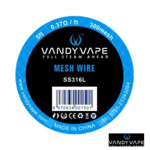 DIY メッシュワイヤー 5ft Vape RDA SS316 300メッシュ Vandy 2.93Ω