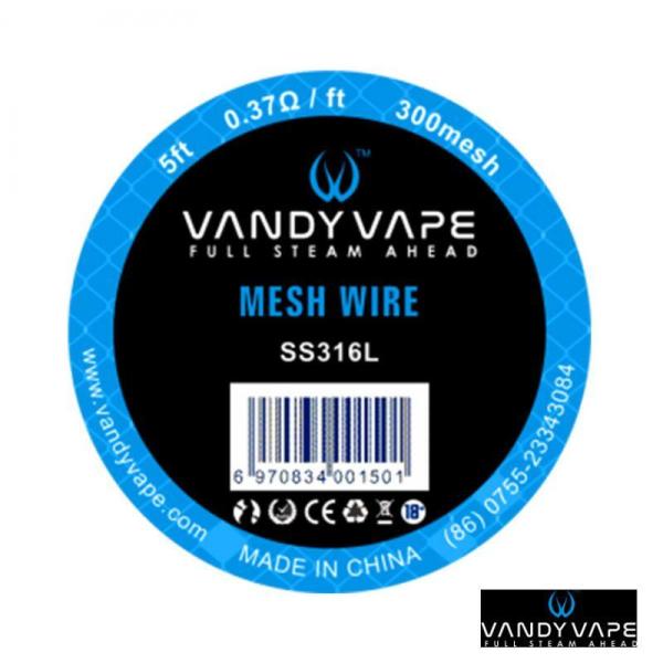 DIY メッシュワイヤー 5ft Vape RDA SS316 300メッシュ Vandy  2.9...