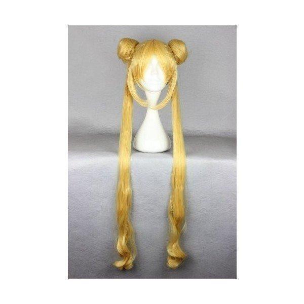 美少女戦士 セーラームーン 月野うさぎ コスプレウィッグ 少女アニメ 金髪ロング ツインテール