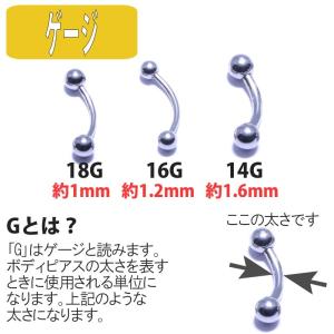 ボディピアス 18G 16G 14G サージカ...の詳細画像1
