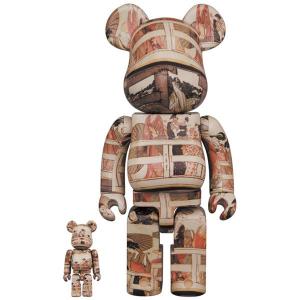 BE@RBRICK - BE@RBRICK 喜多川歌麿「両国橋の上下」 100% &amp; 400% BE@RBRICK 喜多川歌麿 両国橋の上下 100% & 400%