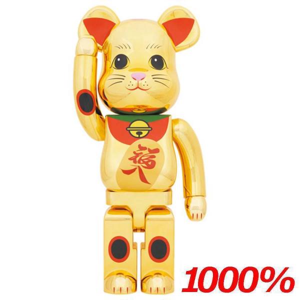 BE@RBRICK 招き猫 福入 金メッキ 1000％ メディコムトイベアブリック Bearbric...