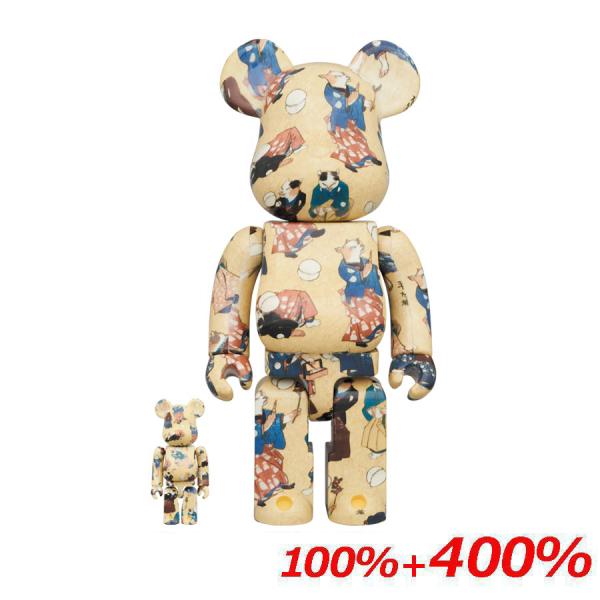 BE@RBRICK 歌川国芳「流行猫の曲鞠」100% &amp; 400% ベアブリック(Bearbrick...