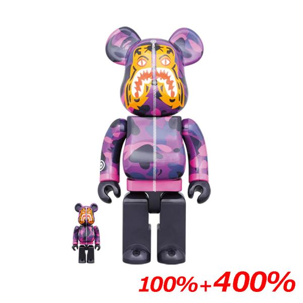 BE@RBRICK BAPE(R) CAMO TIGER 100％ &amp; 400％ ［PURPLE］ベ...