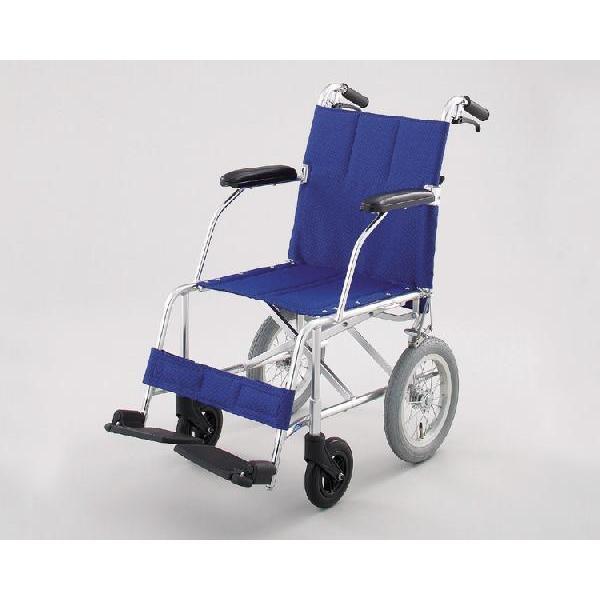 【法人宛】車椅子 軽量 折り畳み アルミ介助式車椅子NAH-209 （背折れ・介助ブレーキ付） 日進...