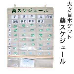 お薬カレンダー 1日5回 1週間 薬スケジュール KS-700 NTC エヌ・ティ・シー │ 薬入れ 薬ケース 薬ポケット 飲み忘れ防止 壁掛け式 透明 丈夫 折りたたみ可｜pandora