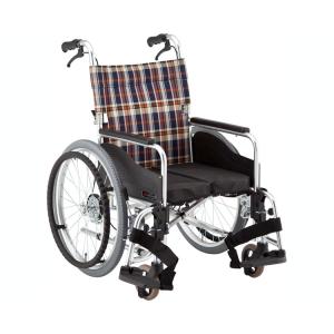アルミ自走式車椅子 エアリアル MW-SL31B 介助ブレーキ付 座幅40cm E-2