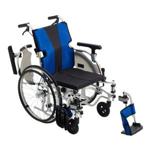 ミキ 自走型モジュール車いす MEF-22 メーカー直送 ブルー/レッド 重量