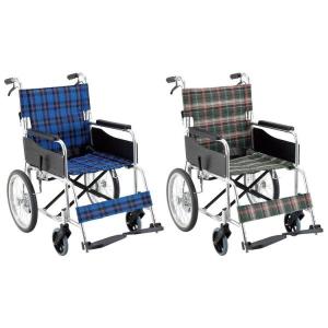 アルミ自走式車椅子 エアリアル MW-SL31B 介助ブレーキ付 座幅40cm E-2