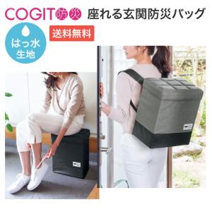 【予約商品:3〜4ヵ月後】COGIT防災 座れる玄関防災バッグ 91087 コジット │ 座れる 防災バッグ 椅子型リュック 収納チェア 収納ボックス｜pandora