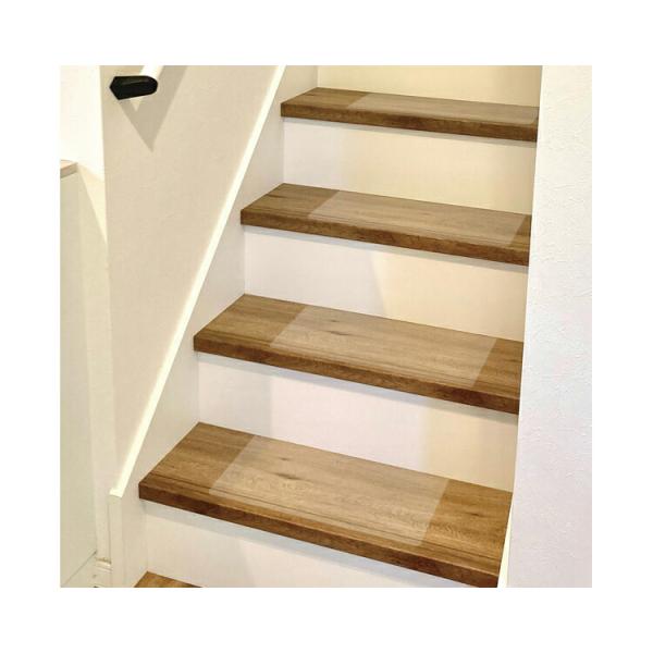 ぴたっと貼れる透明階段マット（15枚入） ZST-4215 明和グラビア ｜ 滑り止め PVC 透明...