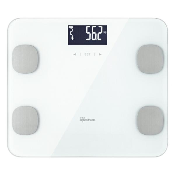 アイリスオーヤマ 体組成計 ホワイト IBCM-211-W │ 体重計 コンパクト  体組成計 体脂...