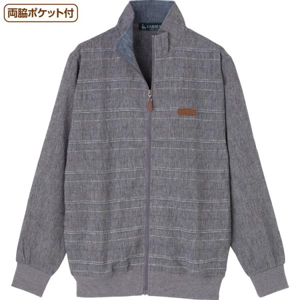 アウター ジャケット 長袖 メンズ 麻混楊柳フルジップジャケット M L LL 821848 ケアフ...