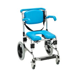 シャワーキャリー 入浴用車椅子 らくらく浴用キャリー 跳ね上げ式 YC-70BL マキテック │ お風呂 車椅子 車いす 車イス 介護用品 福祉用具 高齢者 お年寄り 老人