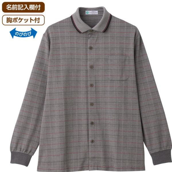 ポロシャツ メンズ 長袖 おしゃれ 秋冬 綿混ワンタッチテープ前開きポロシャツ 822053 M L...