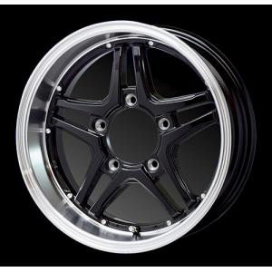 【送料無料】J-Tech BJ2　16×6.0J 5H/139.7　INSET：5　センターハブ：108.8　グロスブラック　5本価格（リム深度68mm）