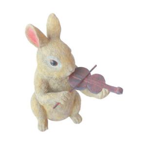 彩か(SAIKA) 置物(インテリア) 野ウサギ バイオリン CCI-166 |b03｜panfamcom