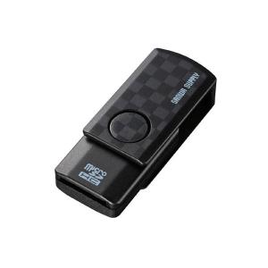 （まとめ）サンワサプライ microSDカードリーダー ブラック ADR-MCU2SWBK(×5セット) |b04｜panfamcom