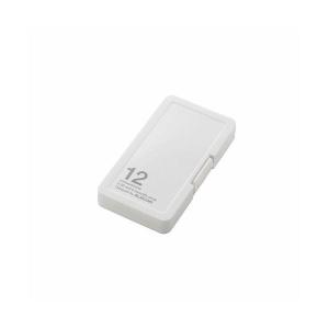 （まとめ）エレコム SD／microSDカードケース（プラスチックタイプ） CMC-SDCPP12WH(×5セット) |b04｜panfamcom