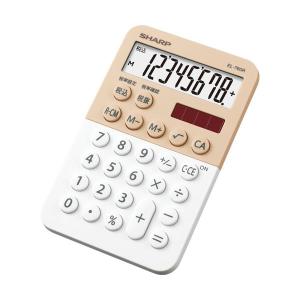 （まとめ）シャープ カラー・デザイン電卓 8桁ミニミニナイスサイズ ホワイト系 EL-760R-WX 1台(×5セット) |b04｜panfamcom
