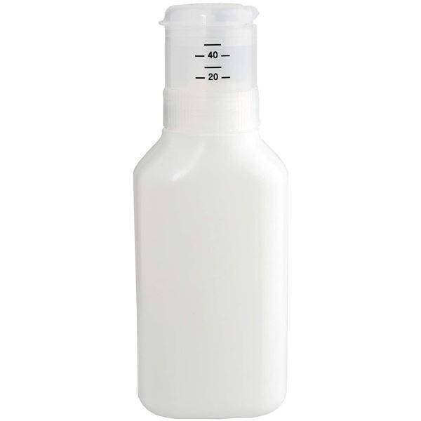 詰め替えボトル 600ml ホワイト 5個セット シール付き 押して計量 液体洗剤 柔軟剤 漂白剤 ...