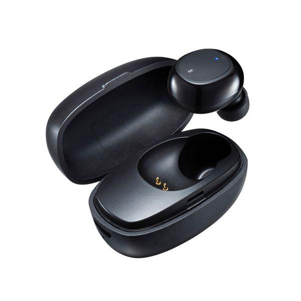 サンワサプライ 超小型Bluetooth片耳ヘッドセット(充電ケース付き) MM-BTMH52BK ...