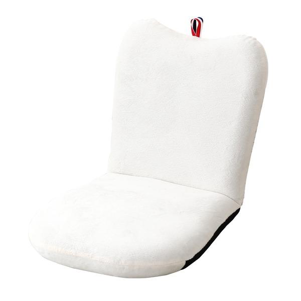 リンゴ 座椅子 約幅41cm ホワイト 14段階リクライニング 日本製 軽量 大人かわいい 完成品 ...