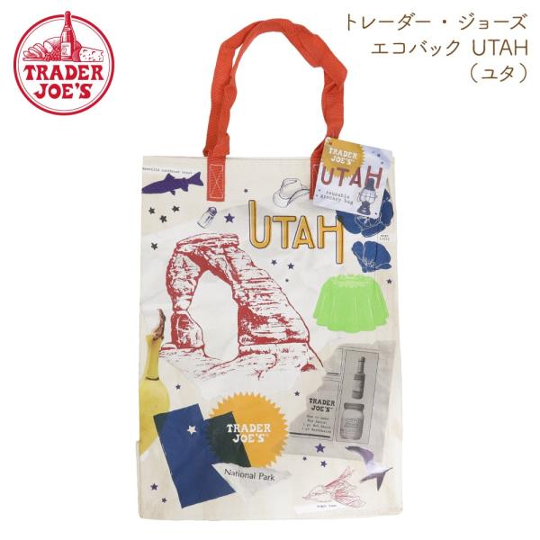 TRADER JOE&apos;S トレーダージョーズ ECO BAG エコ バッグ 恐竜 トートバック 手提...