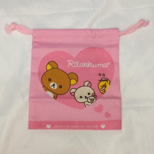 コップ巾着 CS51801 リラックマ ハート　(ネコポス選択可)