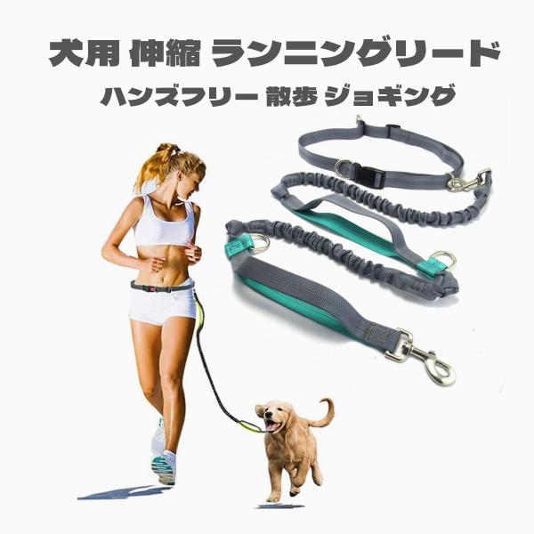犬 リード 伸縮 長い ハーネス 散歩 ジョギング ランニング 伸縮リード 犬用 ハンズフリー ウエ...