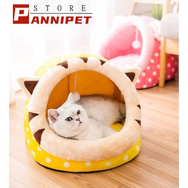 猫ハウス ペット ハウス ペット ベッド ペットベッド ドーム型猫 室内用 秋冬 犬猫兼用 小型犬 ...