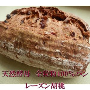 天然酵母 全粒粉 100％ パン レーズンクルミ 特大 ハーフ　冷凍便配送商品