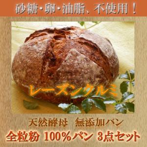 天然酵母 全粒粉 100% パン 3点セット ...の詳細画像2