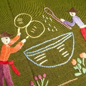 モン族/ハンドメイド刺繍タペストリー モン族 刺繍タペストリー3 : アジア雑貨 パンパラ - 通販 - Yahoo