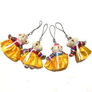 韓国 民族衣装 チマチョゴリ くま クマ 熊 ストラップ