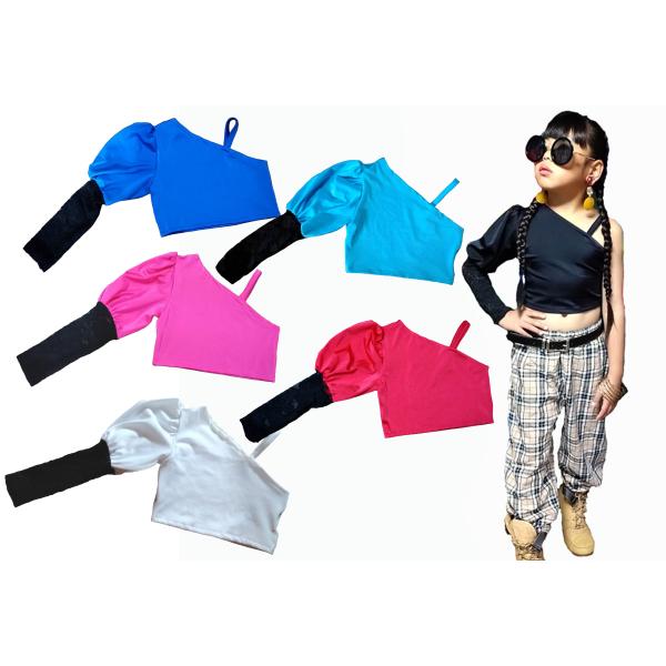 PANSY PANIC/パンジーパニック　パフスリーブワンショルダートップス　サイズ110.120....