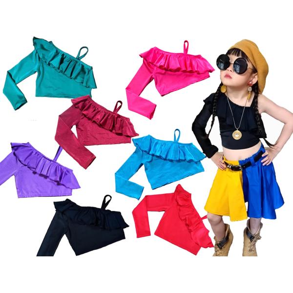 PANSY PANIC/パンジーパニック　フリルワンショルダートップス　サイズ110.120.130...