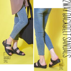 バックベルトサンダル レディース 夏 靴 シュ...の詳細画像2