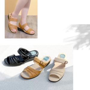 バックベルトサンダル レディース 夏 靴 シュ...の詳細画像4