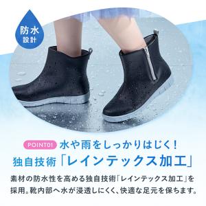 レインブーツ レインシューズ 防水 長靴 カラ...の詳細画像2