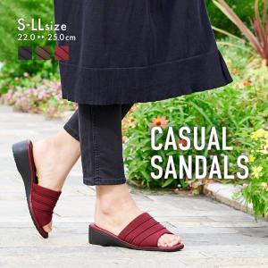 カジュアル サンダル つっかけ レディース ストレッチ